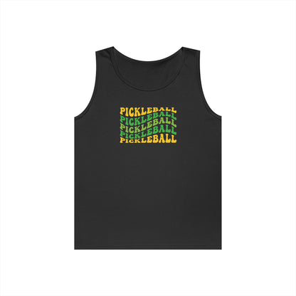 Women's Fun Pickleball Tank Top - Pickleball Wave Black