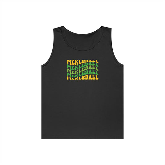 Women's Fun Pickleball Tank Top - Pickleball Wave Black