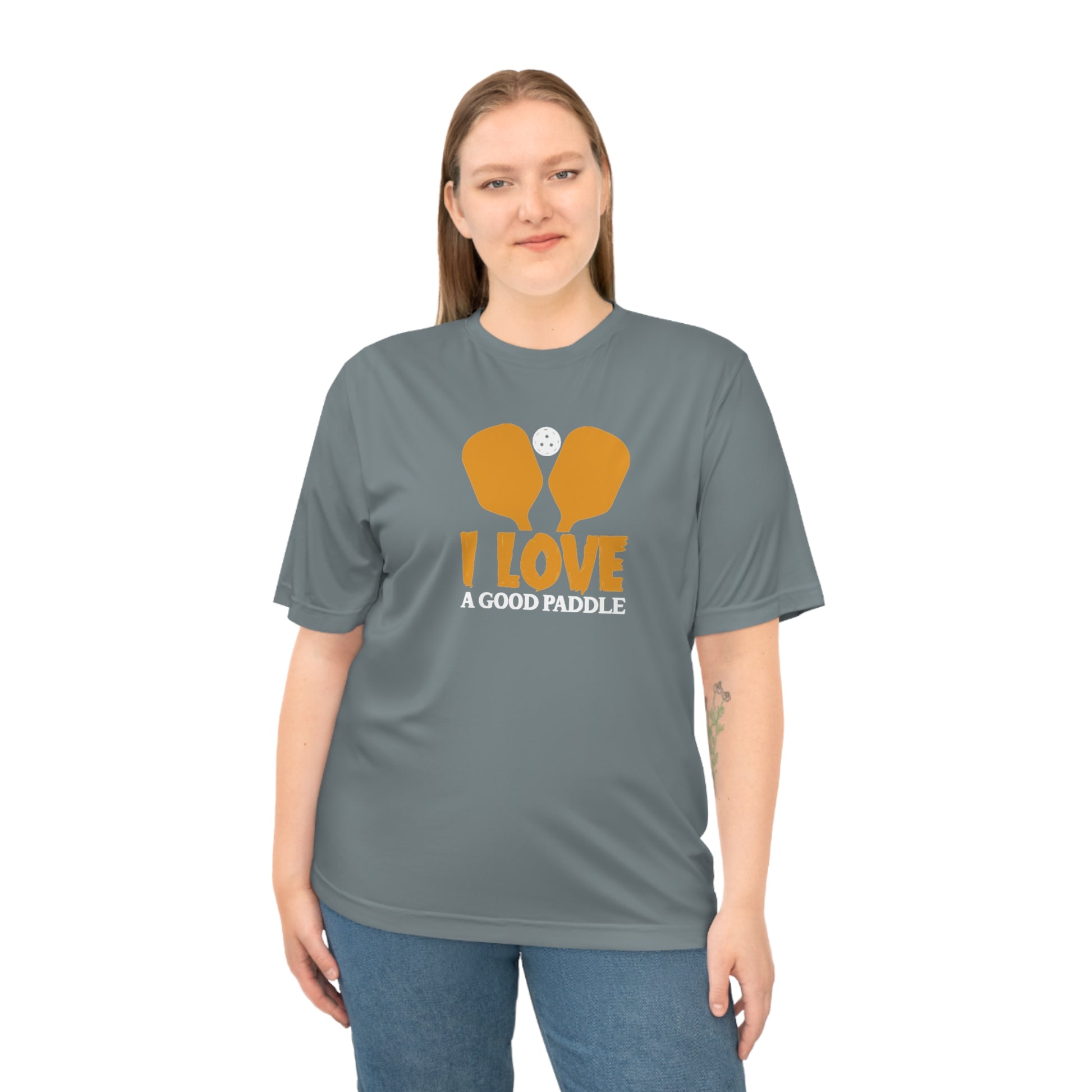 Women's Sporty Pickleball T-shirt - I Love a Good Paddle