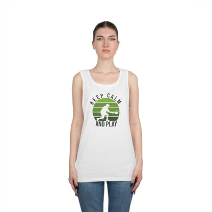 Women's Stylish Pickleball Tank Top - Keep Calm and Play
