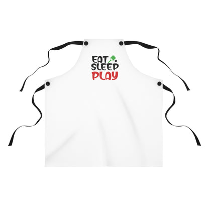 Pickleball Quirky Apron - Eat Sleep Play White