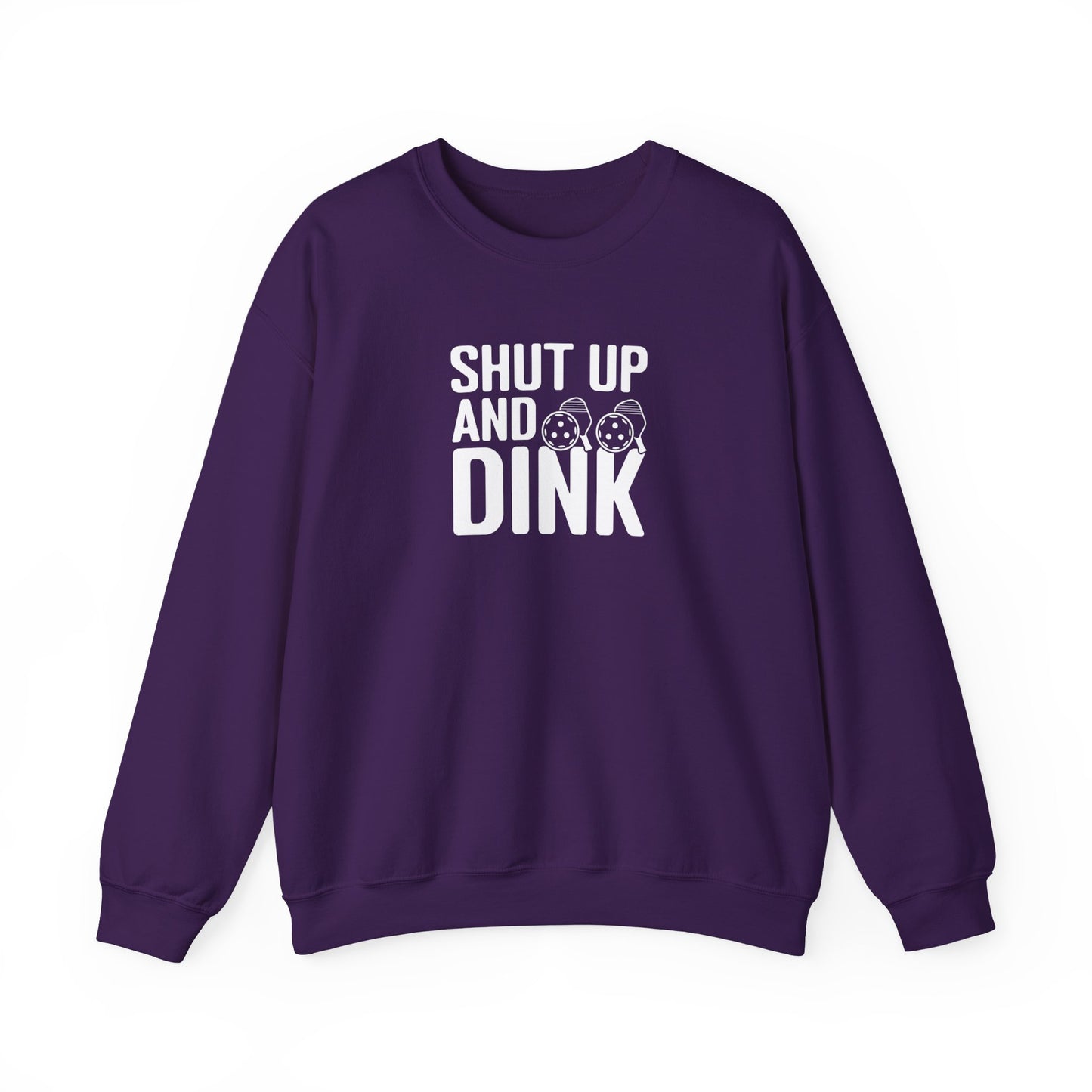 Women's Cool Pickleball Sweatshirt - Shut Up and Dink Purple