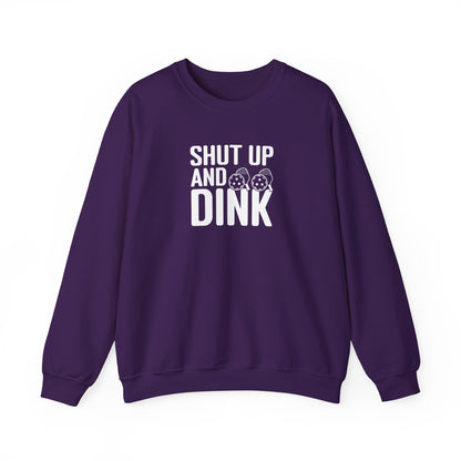 Women's Cool Pickleball Sweatshirt - Shut Up and Dink Purple