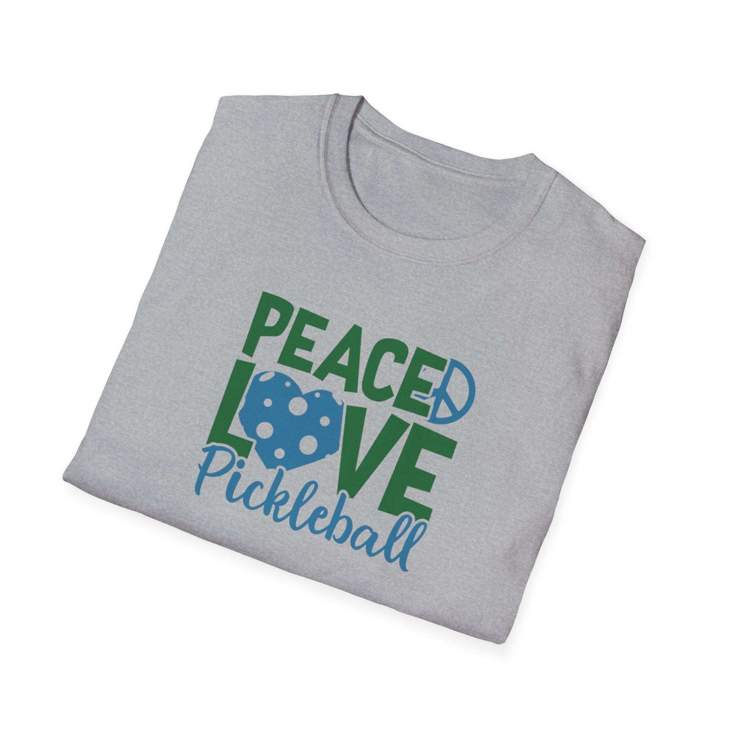 Women's Durable Pickleball T-shirt - Peace, Love, Pickleball