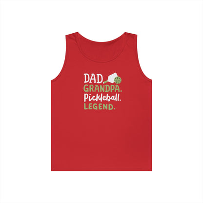 Men's Cool Pickleball Tank Top - Dad Grandpa Pickleball Legend Red