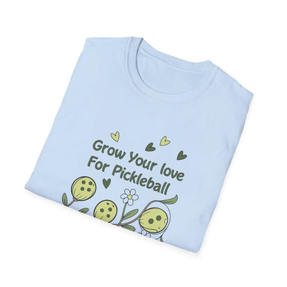 Women's Unique Pickleball T-shirt - Grow Your Love For Pickleball