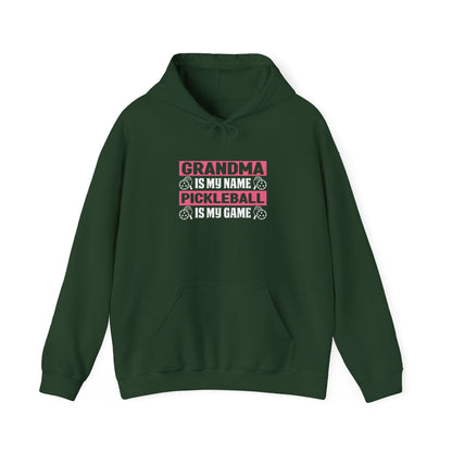 Women's Pickleball Hoodie - Grandma Is My Name Pickleball Is My Game Green