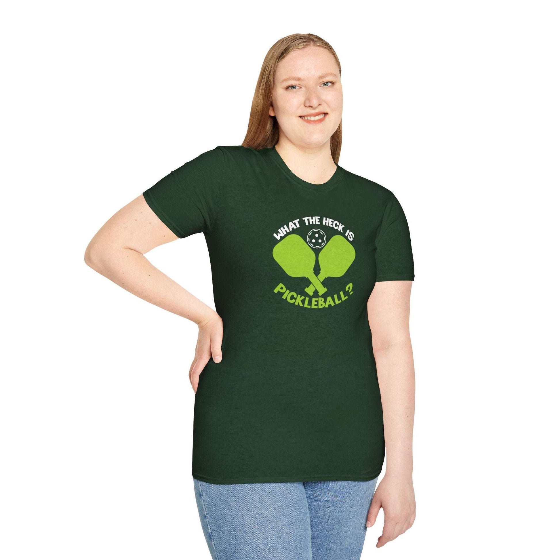 Women's Funny Pickleball T-shirt - What the Heck Is Pickleball?