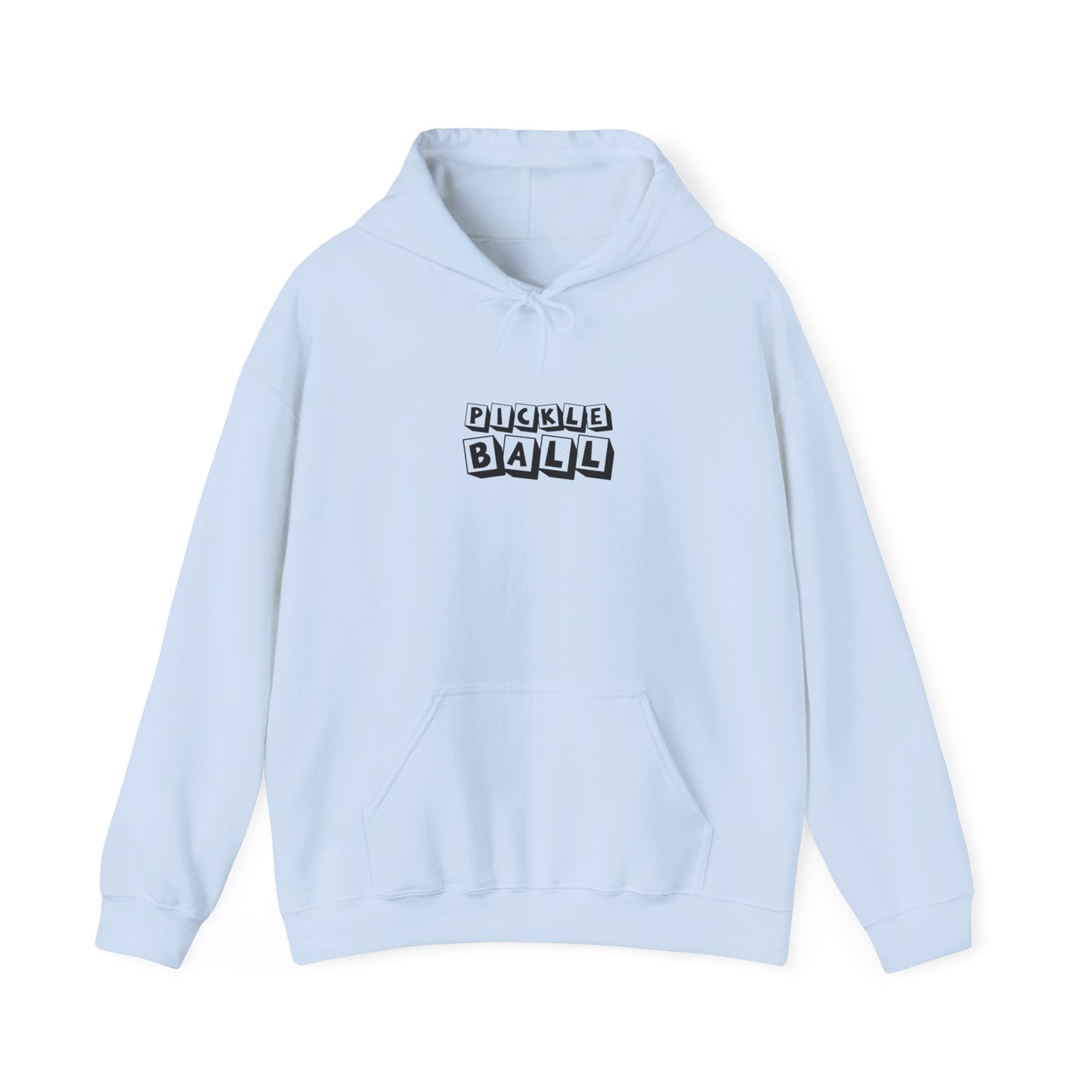Men's Funny Pickleball Hoodie - Run To Victory, Pickleball Style Blue