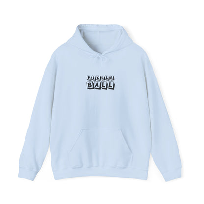 Men's Funny Pickleball Hoodie - Run To Victory, Pickleball Style Blue