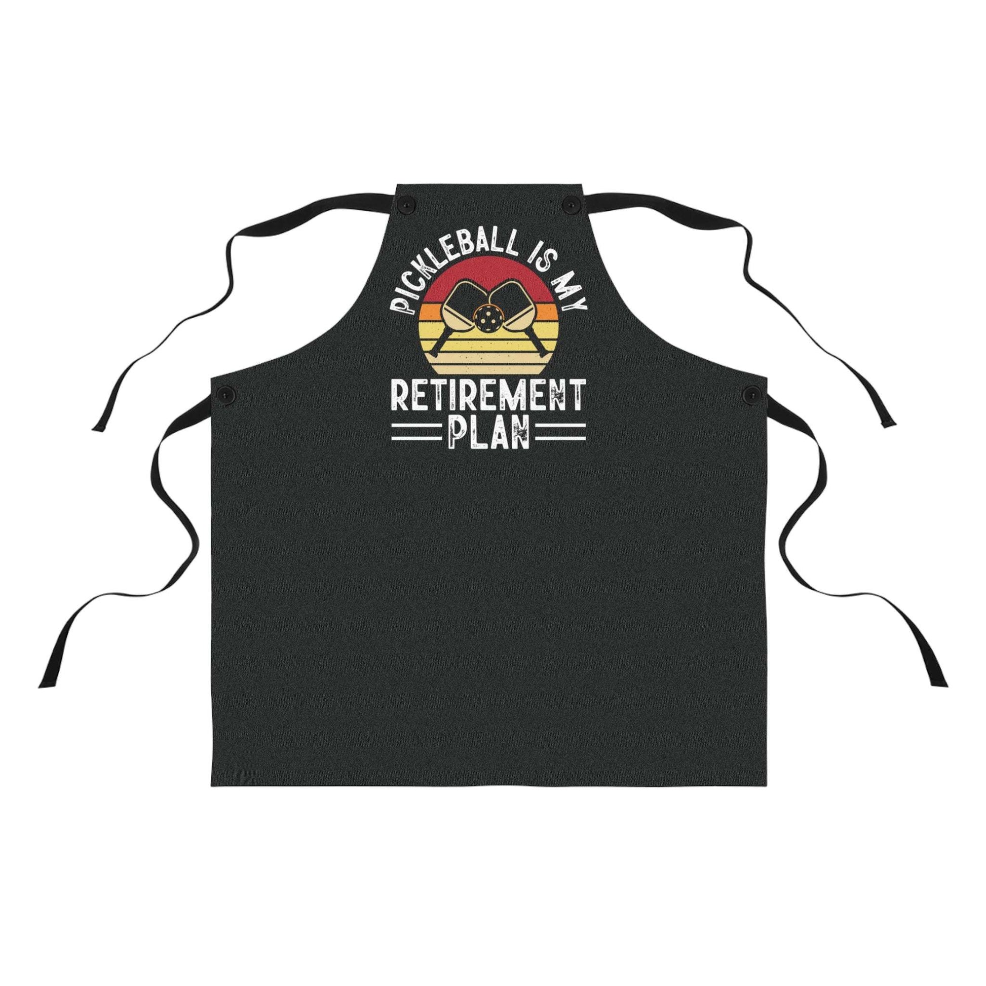 Pickleball Playful Apron - Pickleball Is My Retirement Plan Black