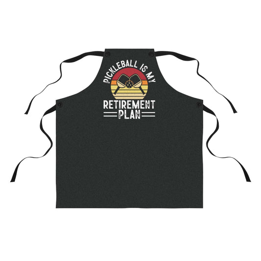 Pickleball Playful Apron - Pickleball Is My Retirement Plan Black