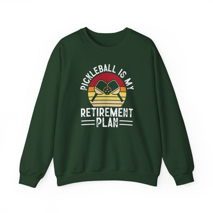 Women's Cool Pickleball Sweatshirt - Pickleball Is My Retirement Plan Green