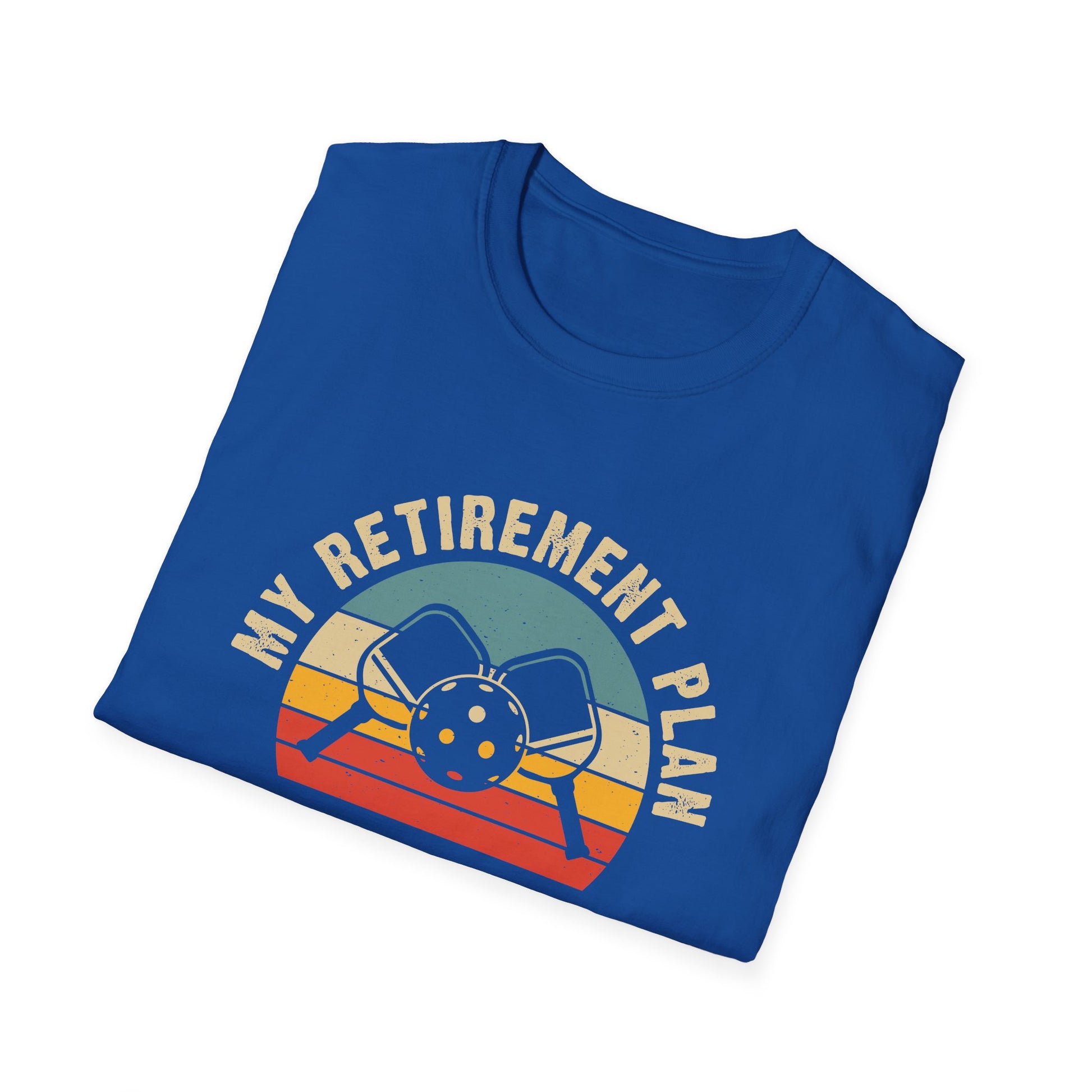 Men's Bold Pickleball T-shirt - My Retirement Plan Retro
