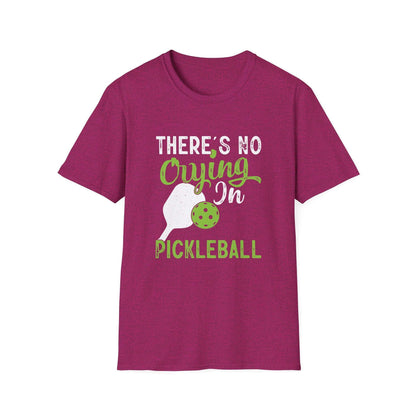 Women's Playful Pickleball T-shirt - There's No Crying in Pickleball Pink