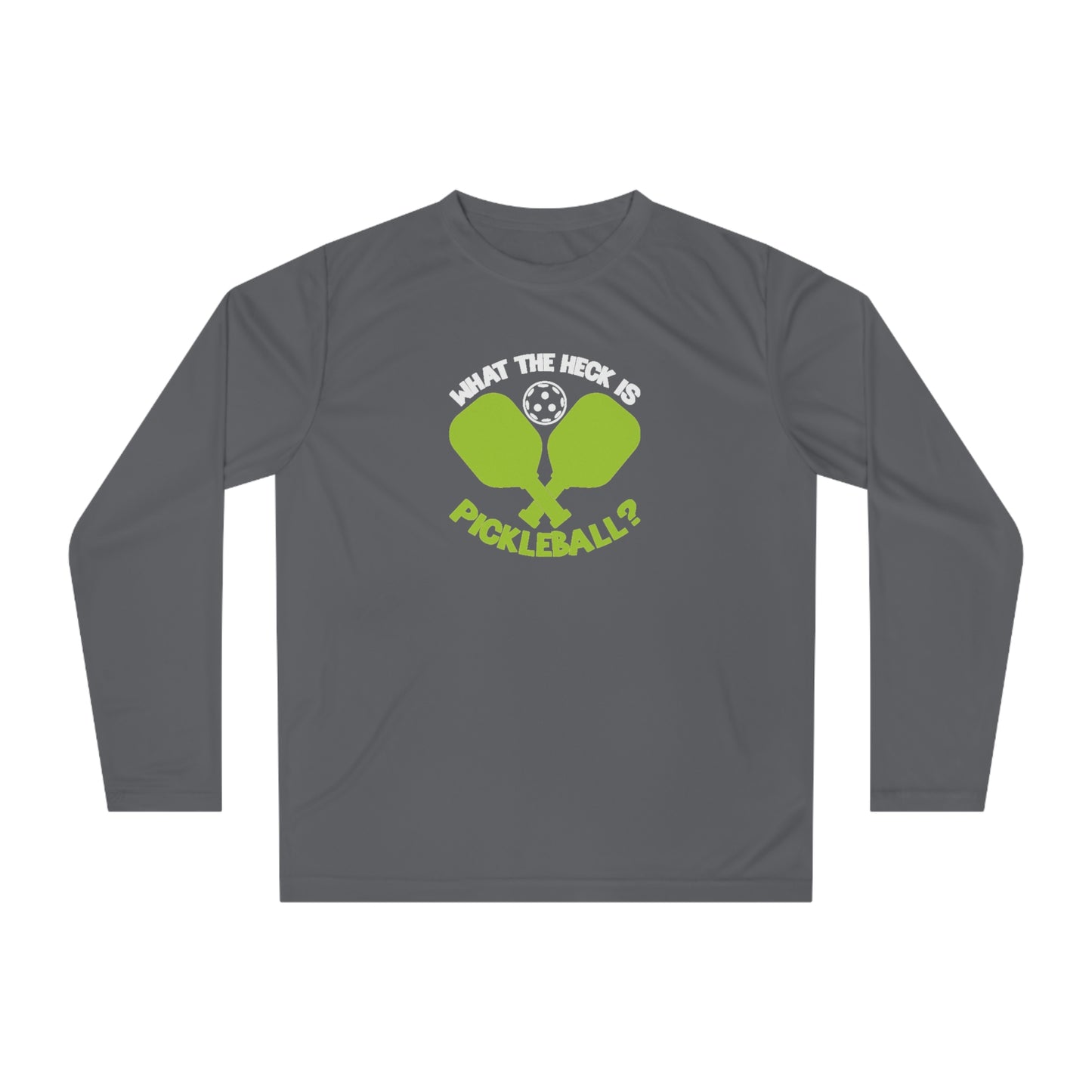 Women's Pickleball Long Sleeves top - What the Heck Is Pickleball? Gray