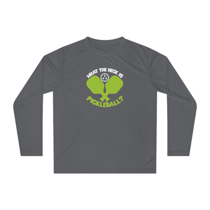 Women's Pickleball Long Sleeves top - What the Heck Is Pickleball? Gray