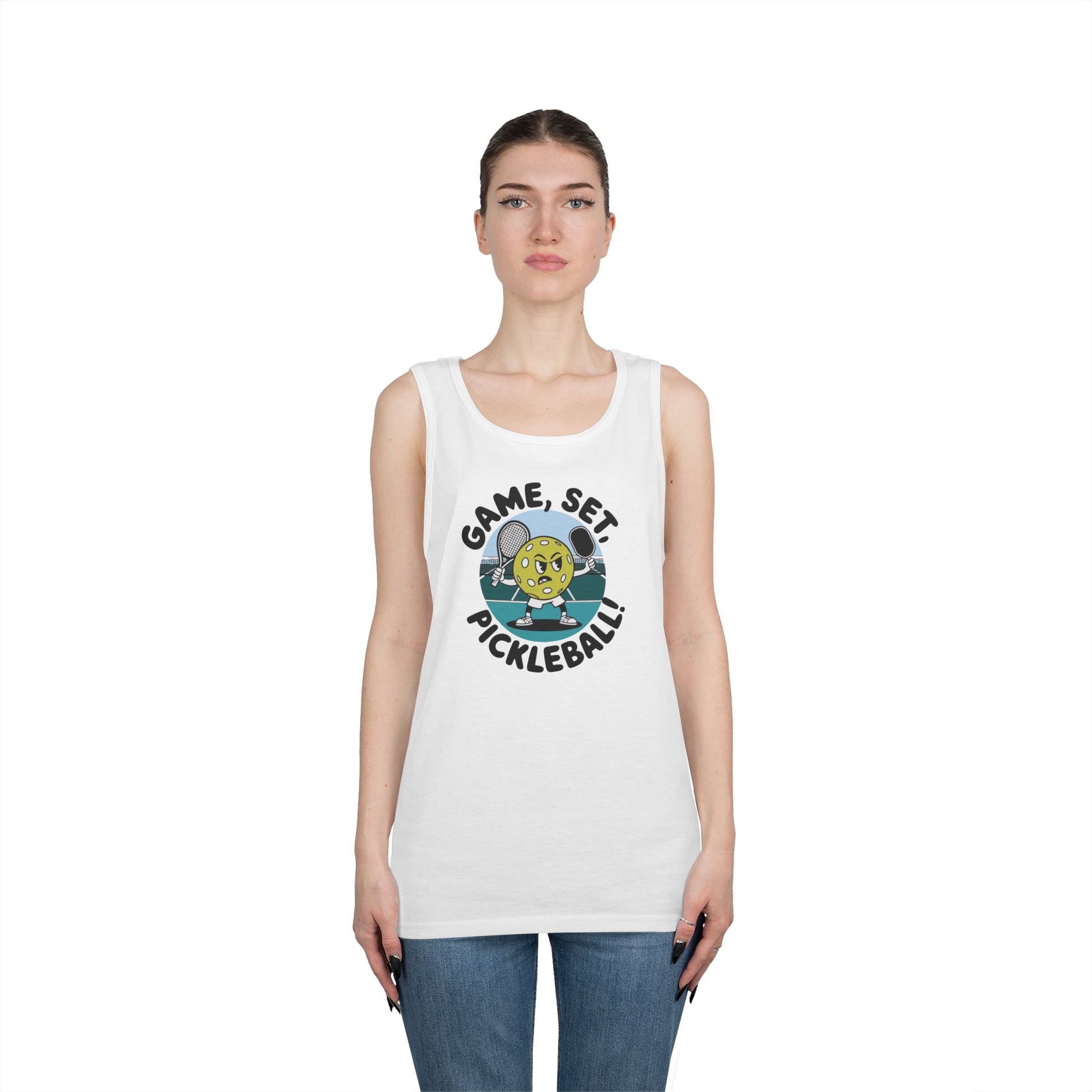 Women's Soft Pickleball Tank Top - Game, Set, Pickleball