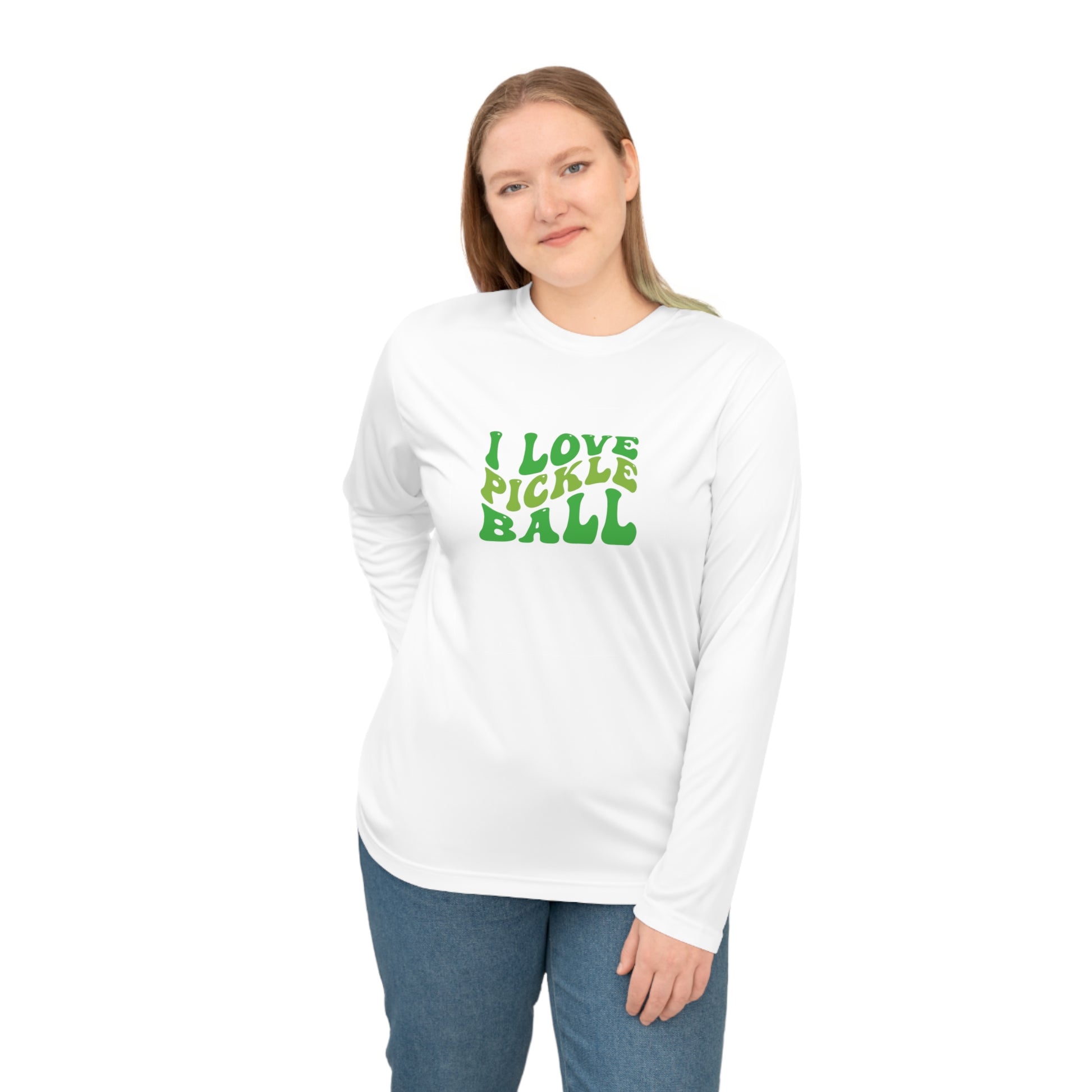 Women's Lightweight Pickleball Long Sleeves top - I Love Pickleball