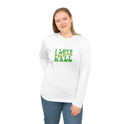 Women's Lightweight Pickleball Long Sleeves top - I Love Pickleball