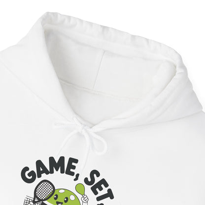 Men's Cute Pickleball Hoodie - Game, Set, Pickleball