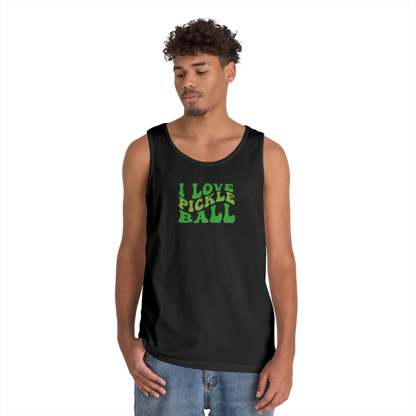 Men's Funny Pickleball Tank Top - I Love Pickleball