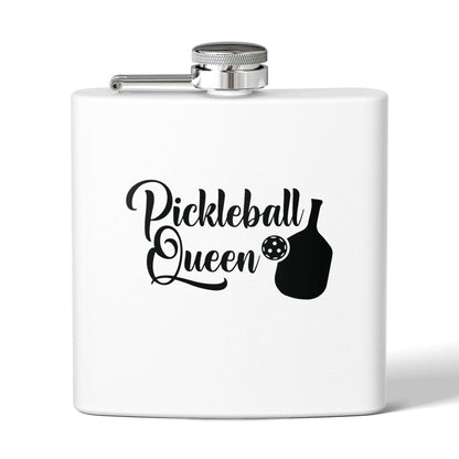 Pickleball Practical Flask - Pickleball Queen White