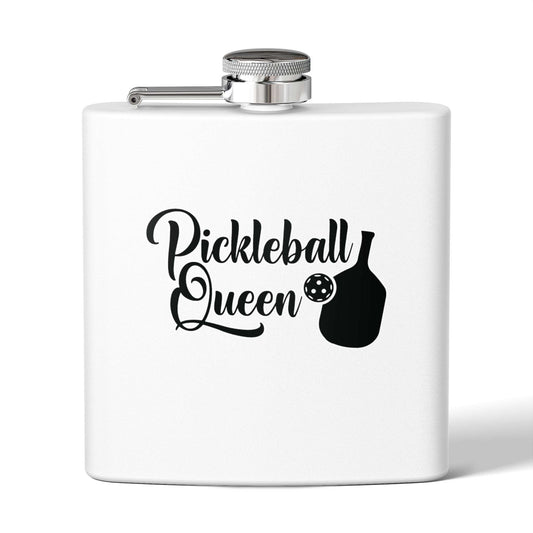 Pickleball Practical Flask - Pickleball Queen White