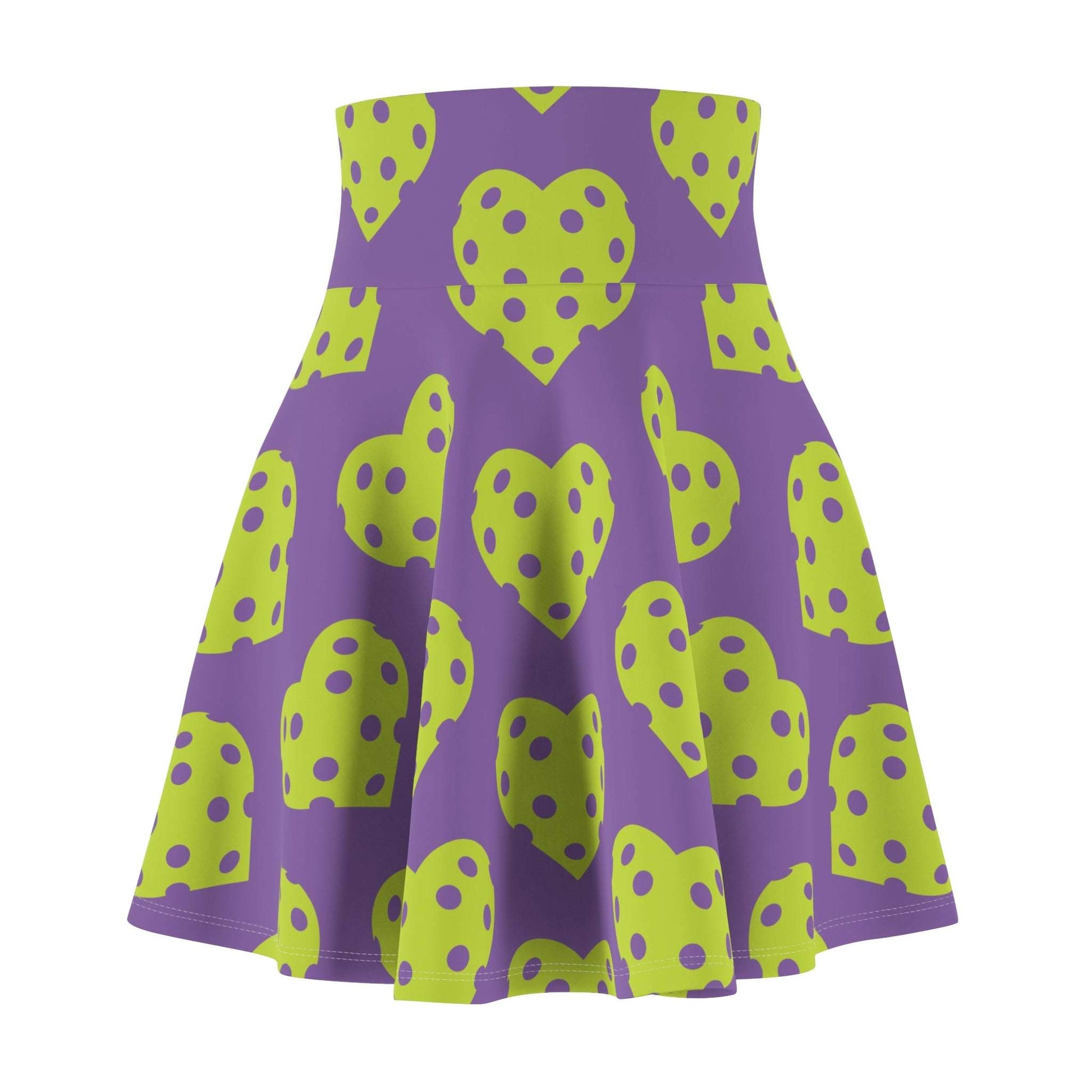 Women's Colorful Pickleball Skirt - Heart Purple