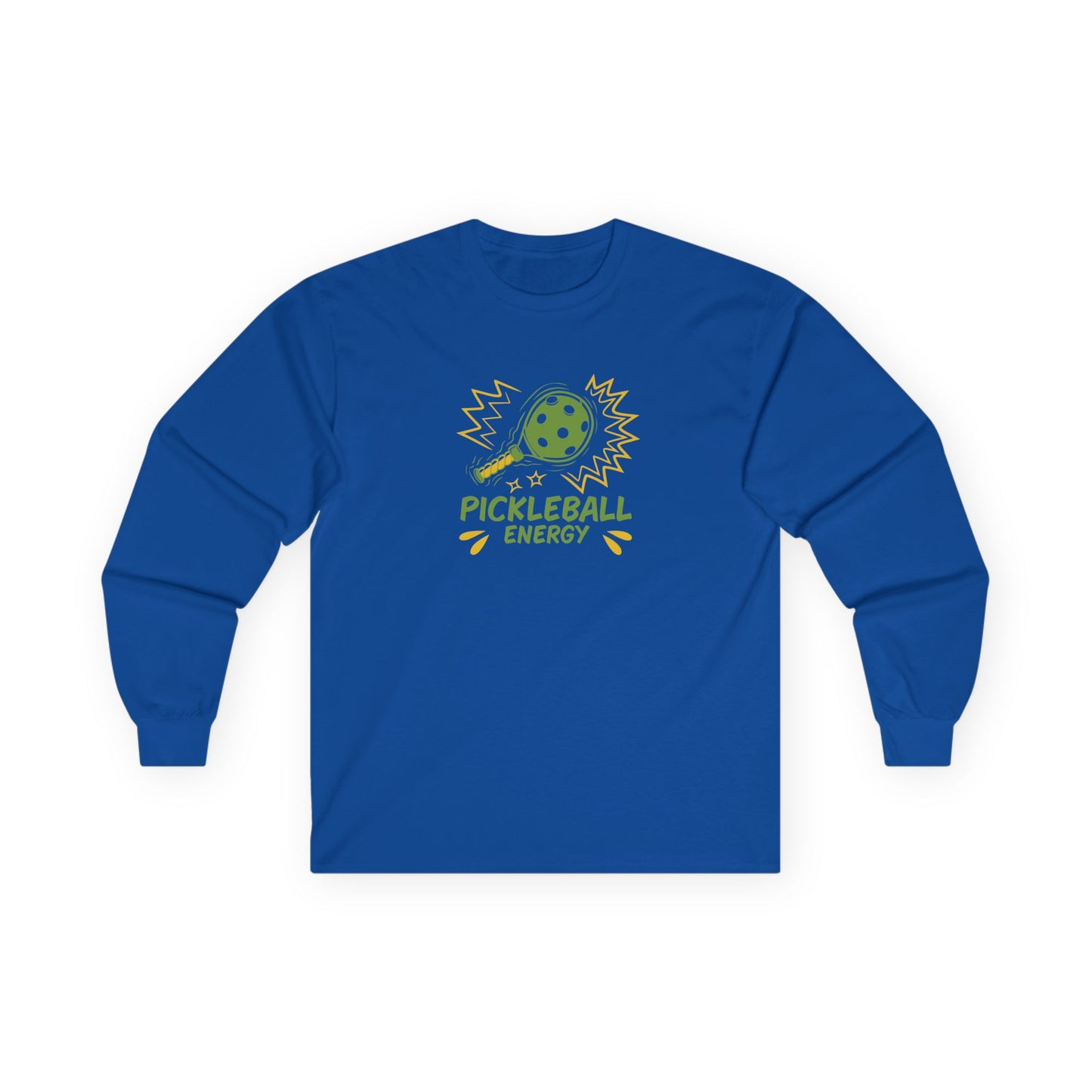 Men's Fun Pickleball Long Sleeves top - Pickleball Energy Royal