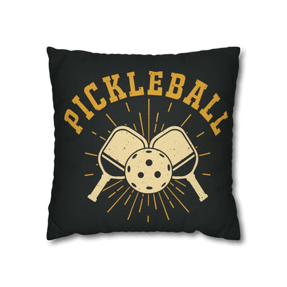 Pickleball Cool Pillowcase - Pickleball Retro Black