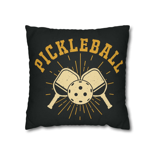 Pickleball Cool Pillowcase - Pickleball Retro Black