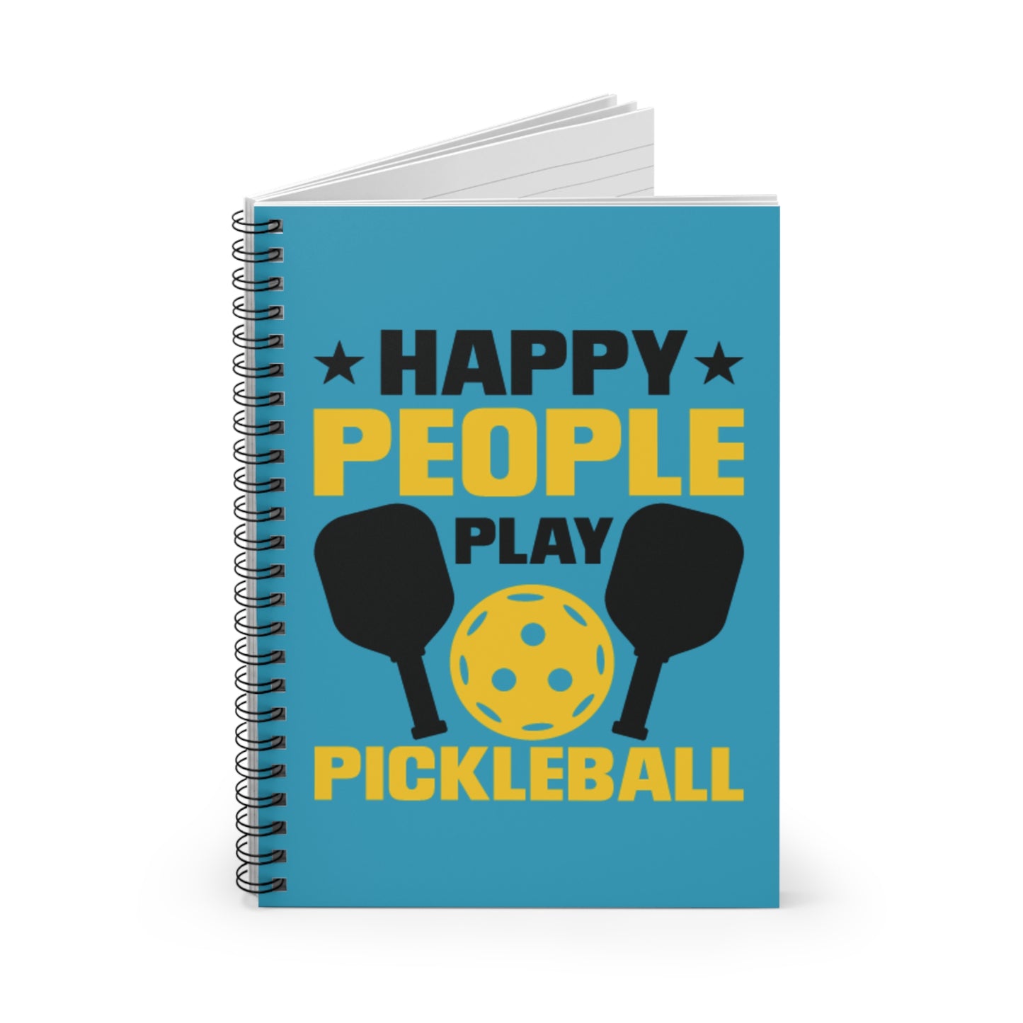 Pickleball Colorful Notebook - Happy People Play Pickleball