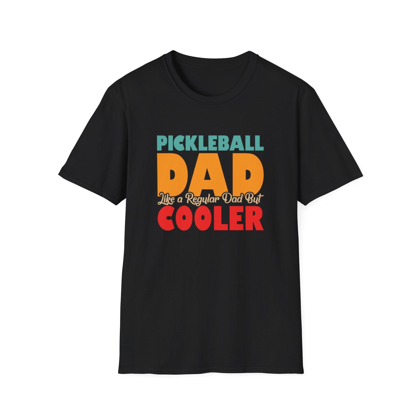 Men's Pickleball T-shirt - Pickleball Dad Like Regular Dad but Cooler Black
