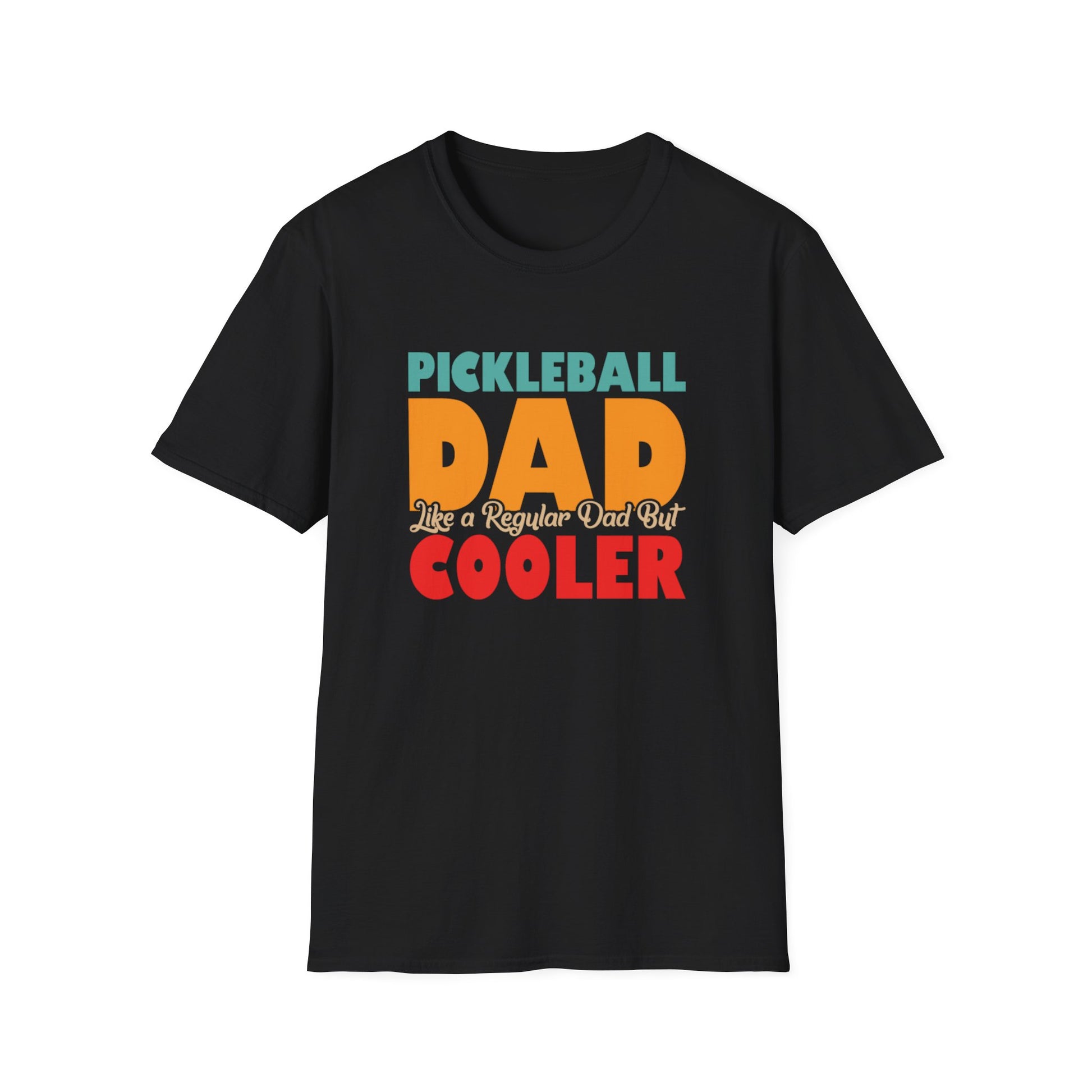 Men's Pickleball T-shirt - Pickleball Dad Like Regular Dad but Cooler Black