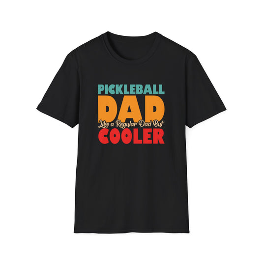 Men's Pickleball T-shirt - Pickleball Dad Like Regular Dad but Cooler Black