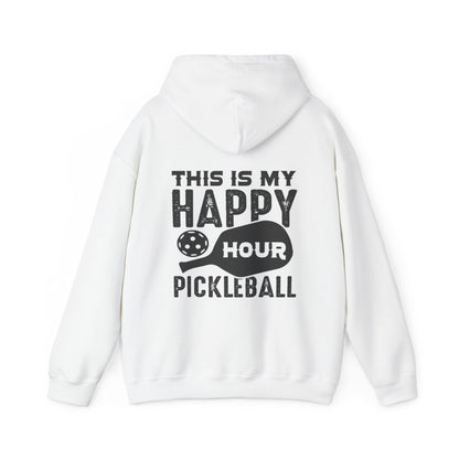 Men's Soft Pickleball Hoodie - This Is My Happy Hour Pickleball