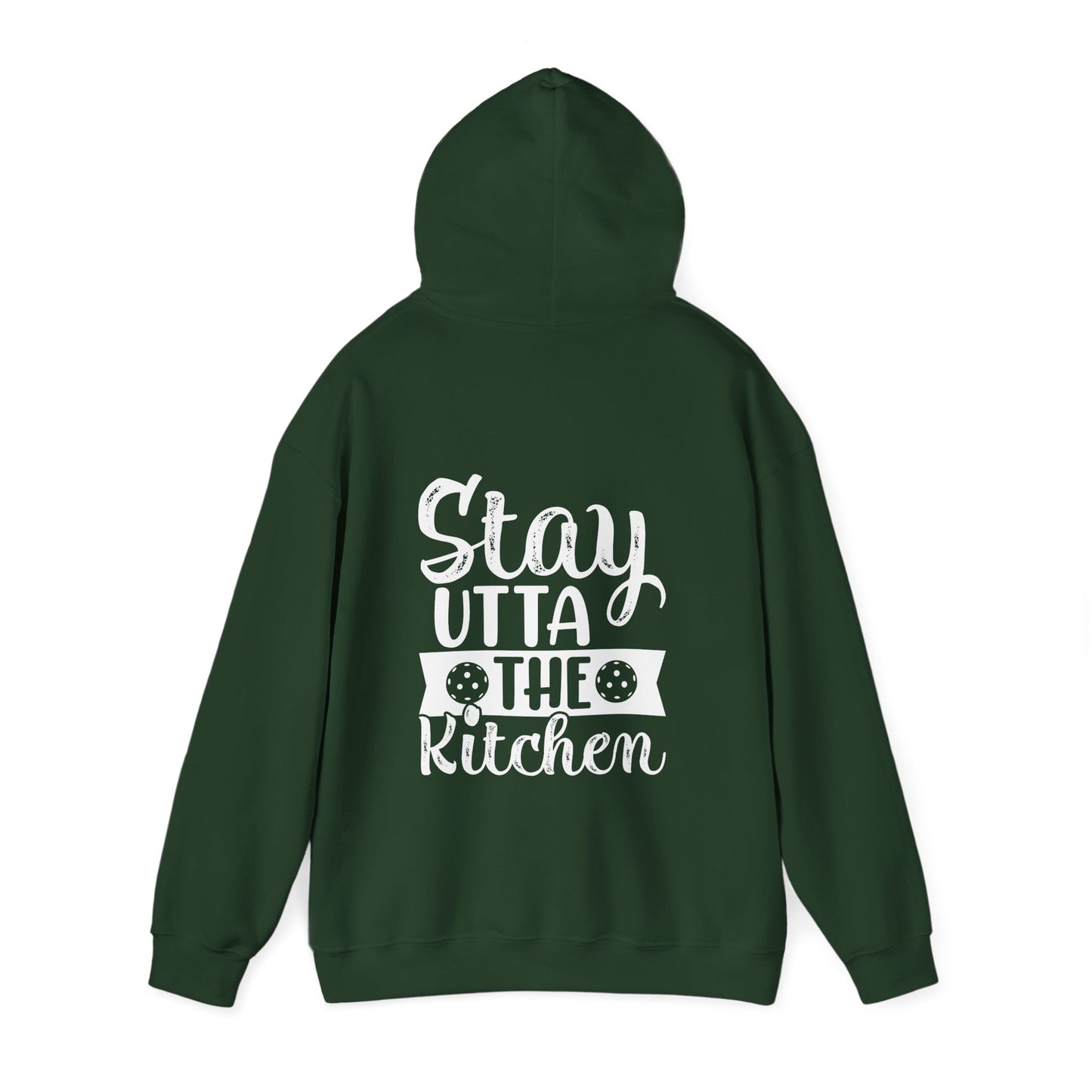 Women's Eye-Catching Pickleball Hoodie - Stay Utta the Kitchen