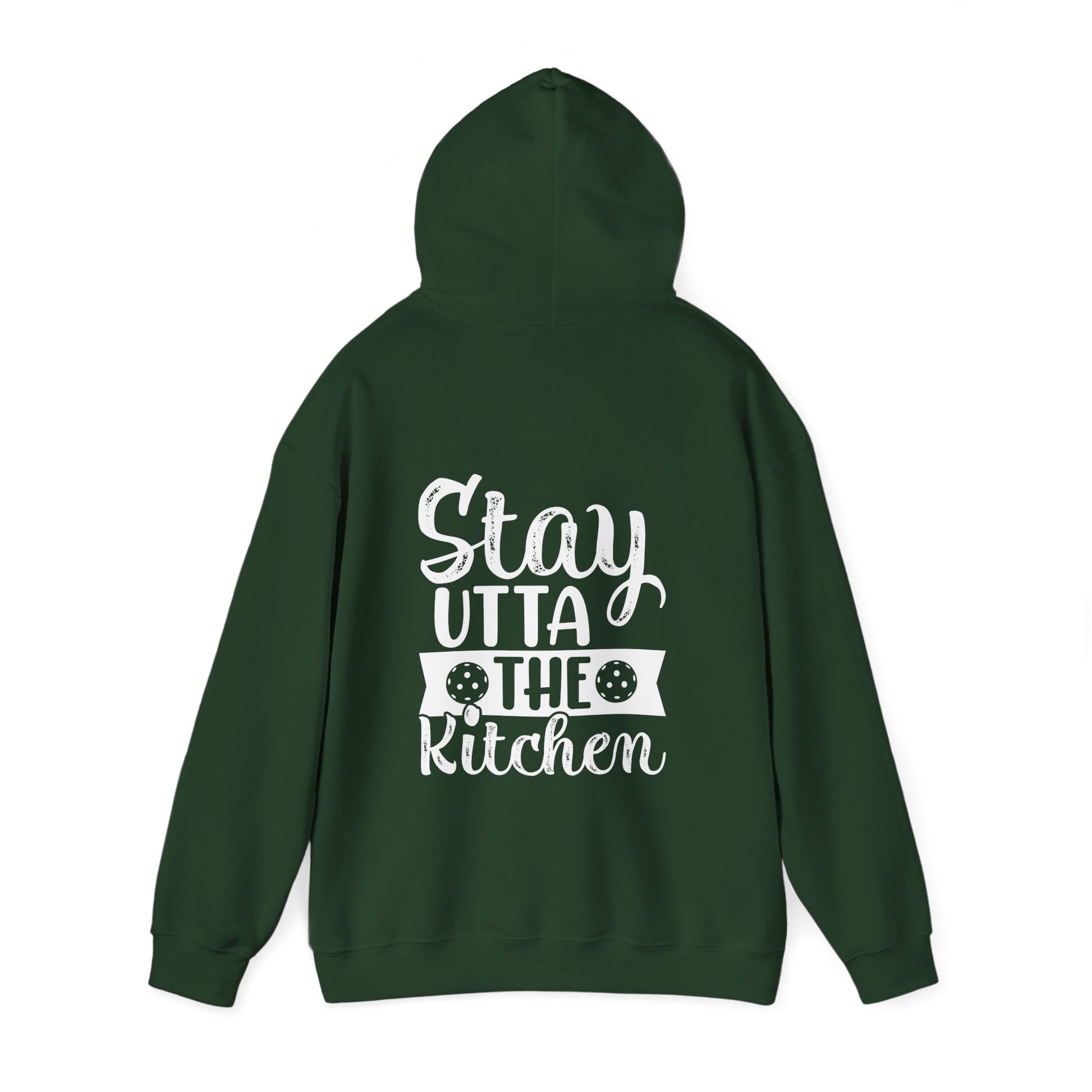 Women's Eye-Catching Pickleball Hoodie - Stay Utta the Kitchen