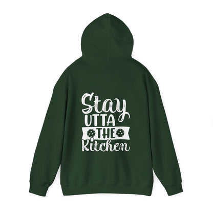 Women's Eye-Catching Pickleball Hoodie - Stay Utta the Kitchen