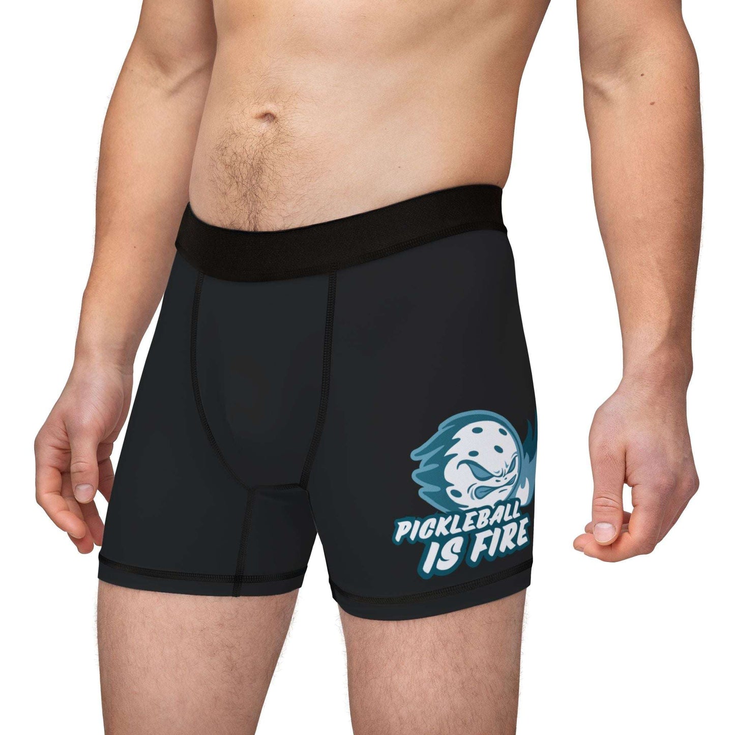 Men's Funny Pickleball Boxer - Pickleball Is Fire