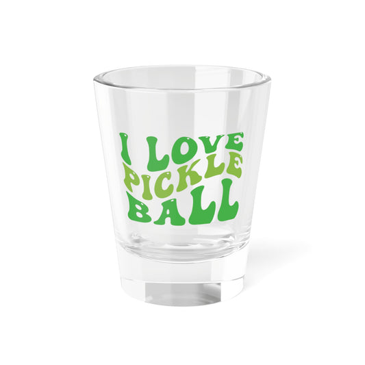 Pickleball Unique Shot Glass - I Love Pickleball Clear