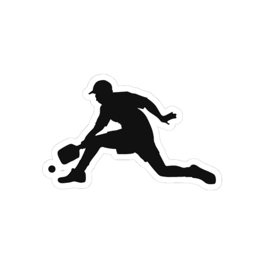 Pickleball Durable Stickers - Pickleball Player 2" × 2"