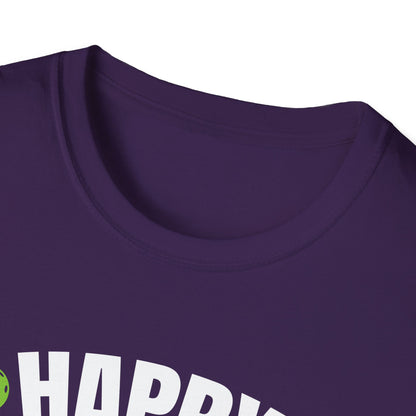 Women's Soft Pickleball T-shirt - Happy People Play Pickleball