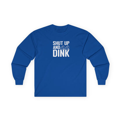 Men's Comfy Pickleball Long Sleeves top - Shut Up and Dink Royal