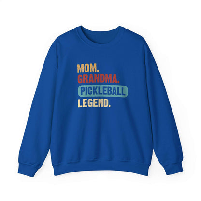Women's Stylish Pickleball Sweatshirt - Mom Grandma Pickleball Legend Royal