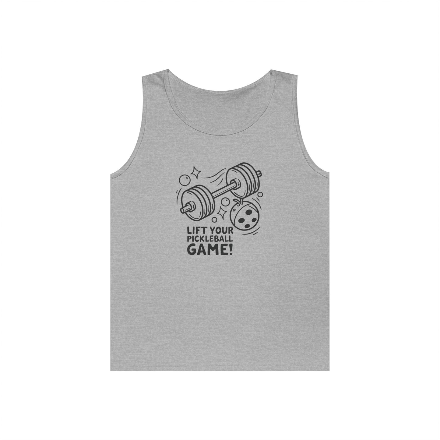 Men's Unique Pickleball Tank Top - Lift Your Pickleball Game Grey