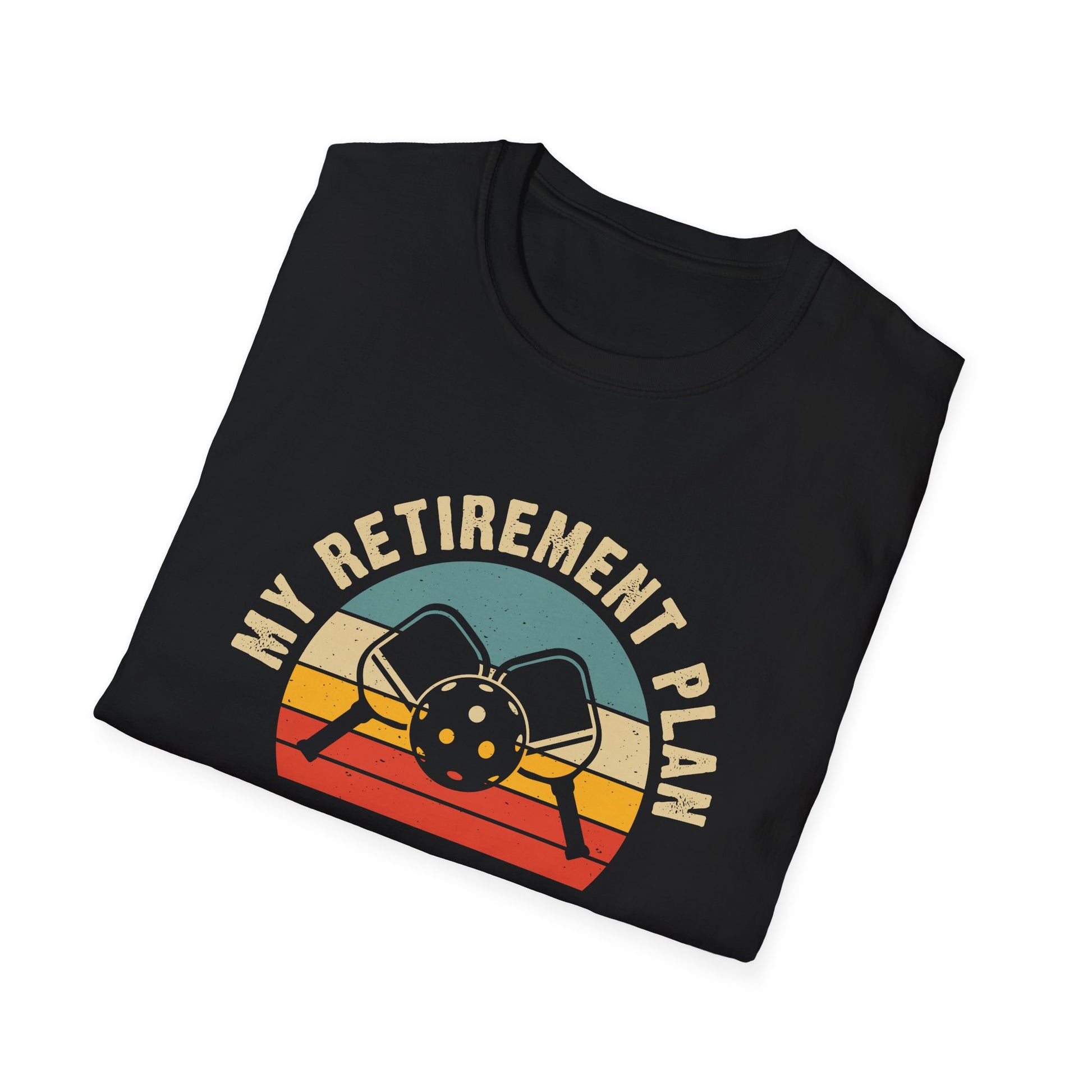 Men's Bold Pickleball T-shirt - My Retirement Plan Retro
