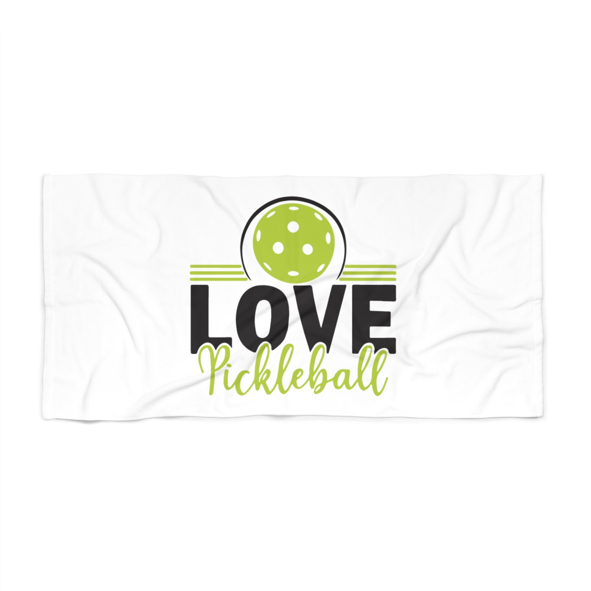 Pickleball Cute Beach Towel - Love Pickleball White