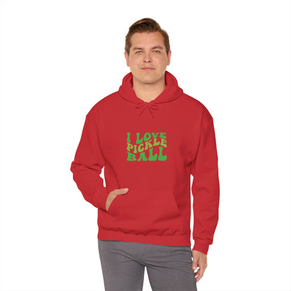 Men's Stylish Pickleball Hoodie - I Love Pickleball